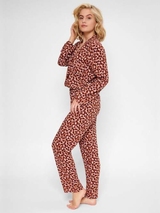 LingaDore Nacht Love braun/print pyjama
