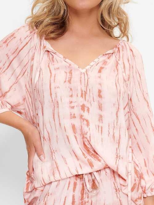 LingaDore Nacht Tie-Dye Hippie orange/print schlafshirt