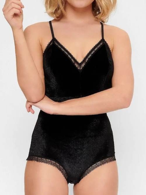 LingaDore Velvet schwarz korselett