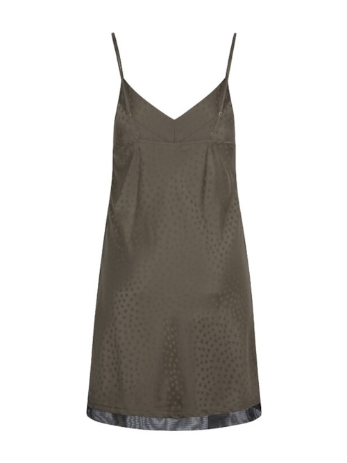 LingaDore Nacht Satin Stars olivgrün slipdress