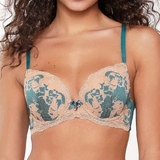 LingaDore  Turquoise & Sand türkis/print push up bh