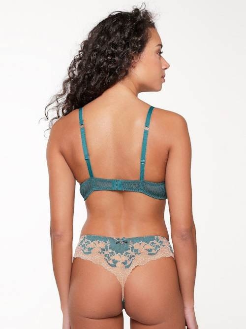 LingaDore  Turquoise & Sand türkis/print push up bh