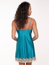 LingaDore Nacht Turquoise & Sand türkis/print slipdress
