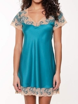 LingaDore Nacht Turquoise & Sand türkis/print nachtkleid