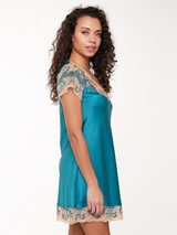 LingaDore Nacht Turquoise & Sand türkis/print nachtkleid