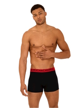 Muchachomalo Light Cotton Solid schwarz/rot boxershort