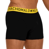 Muchachomalo Light Cotton Solid schwarz/gelb boxershort
