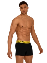 Muchachomalo Light Cotton Solid schwarz/gelb boxershort