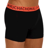 Muchachomalo Light Cotton Solid schwarz/pink boxershort