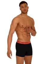 Muchachomalo Light Cotton Solid schwarz/pink boxershort