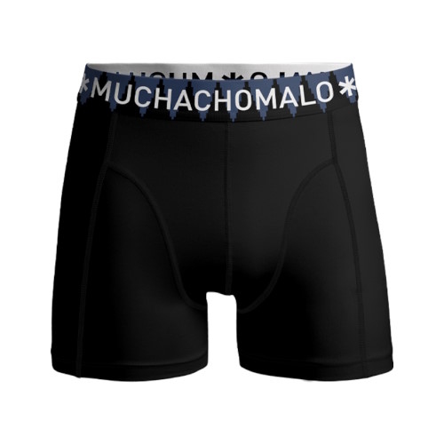 Muchachomalo Light Cotton Solid schwarz/blau boxershort