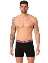 Muchachomalo Light Cotton Solid schwarz/rot boxershort