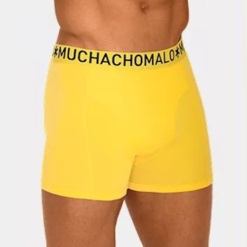 Muchachomalo Light Cotton Solid gelb boxershort