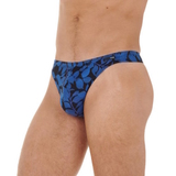 HOM Quentin blau/print männer string