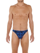 HOM Quentin blau/print männer string