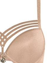 Marlies Dekkers Dame de Paris gold-glitzer push up bh