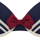 Marlies Dekkers Bademode Sailor Mary navy-blau/elfenbein push up bikini bh
