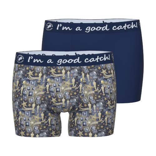 Ein Fisch namens Fred Oscar navy-blau/print boxershort