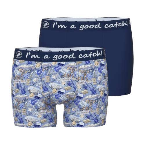 Ein Fisch namens Fred Guitars blau/print boxershort