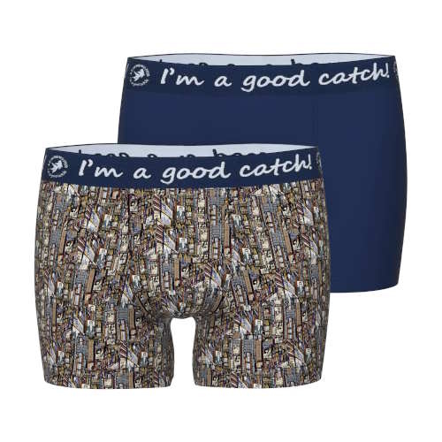 Ein Fisch namens Fred Record Covers navy-blau/print boxershort