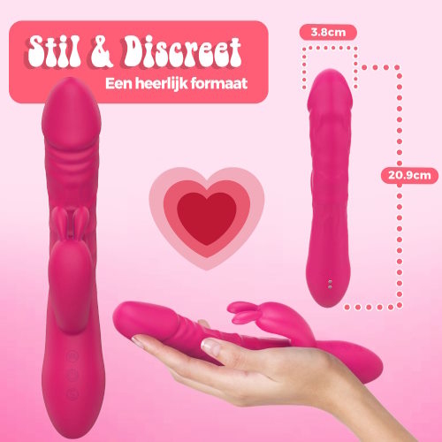 PureVibe Magic Pulsing rosa kaninchen vibrator