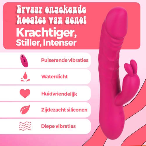 PureVibe Magic Pulsing rosa kaninchen vibrator