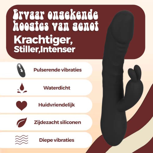 PureVibe Magic Pulsing schwarz kaninchen vibrator