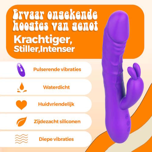 PureVibe Magic Pulsing violett kaninchen vibrator