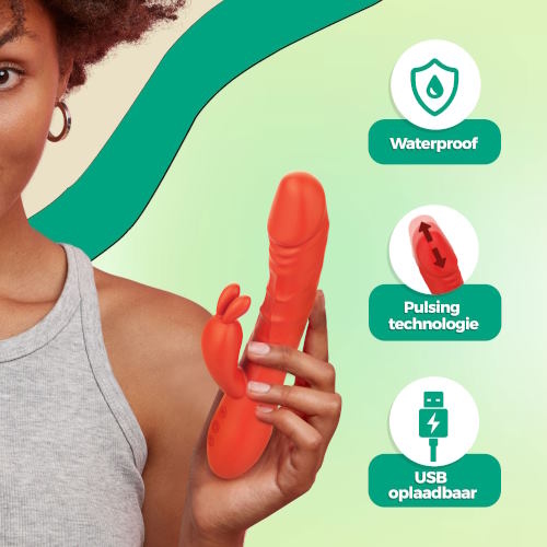 PureVibe Magic Pulsing orange kaninchen vibrator