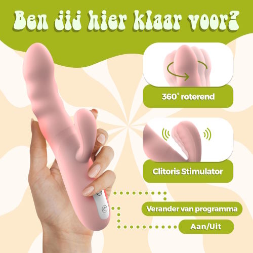 PureVibe BodyRythm pastellrosa kaninchen vibrator
