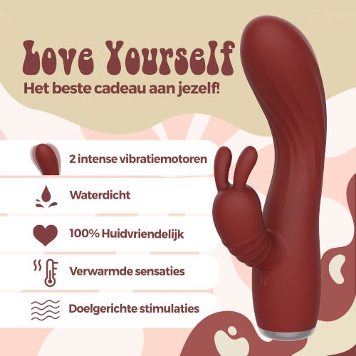 PureVibe PureSens bordeaux kaninchen vibrator