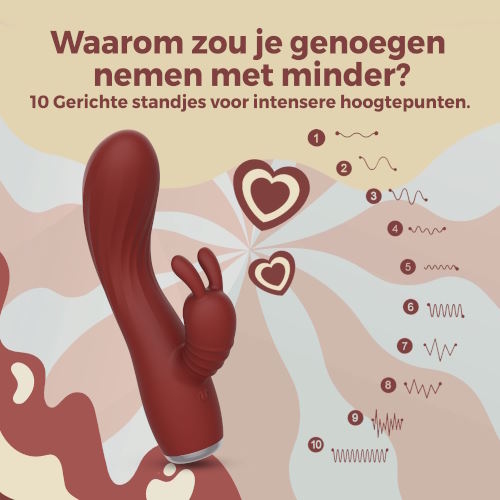 PureVibe PureSens bordeaux kaninchen vibrator