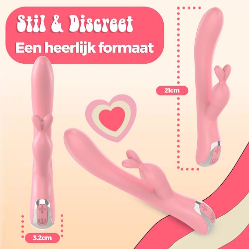 PureVibe LELA pastellrosa kaninchen vibrator