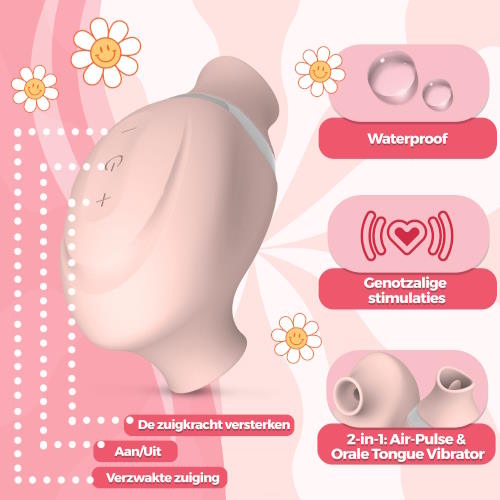 PureVibe Oral Air-Pulse Lover pastellrosa klitoris vibrator