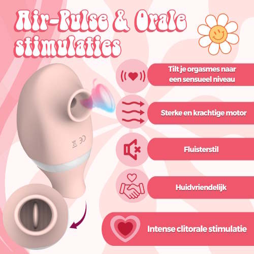 PureVibe Oral Air-Pulse Lover pastellrosa klitoris vibrator