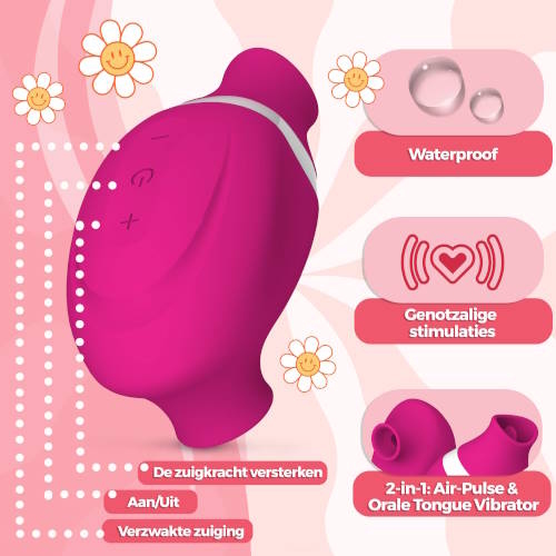 PureVibe Oral Air-Pulse Lover rosa klitoris vibrator