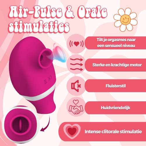 PureVibe Oral Air-Pulse Lover rosa klitoris vibrator
