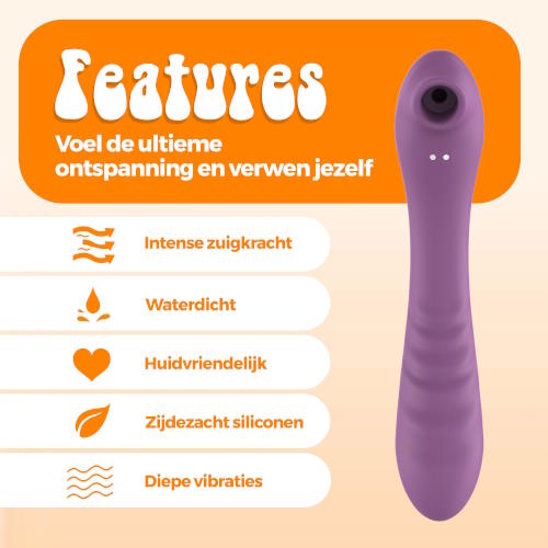 PureVibe Vibrating Air-Pulse Massager violett klitoris vibrator
