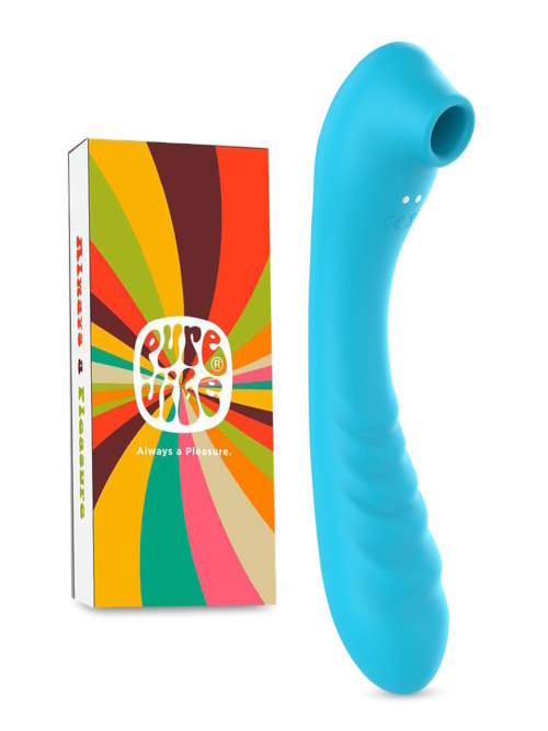 PureVibe Vibrating Air-Pulse Massager blue klitoris vibrator