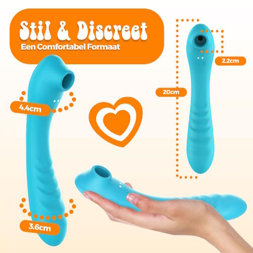 PureVibe Vibrating Air-Pulse Massager blue klitoris vibrator