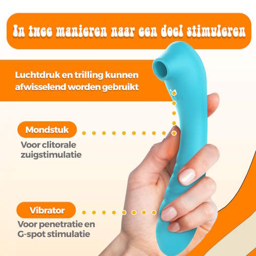 PureVibe Vibrating Air-Pulse Massager blue klitoris vibrator