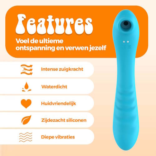 PureVibe Vibrating Air-Pulse Massager blue klitoris vibrator