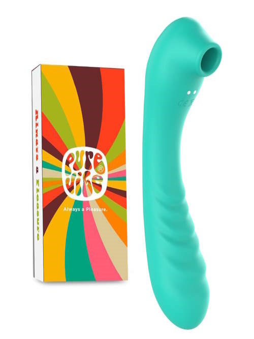 PureVibe Vibrating Air-Pulse Massager green klitoris vibrator