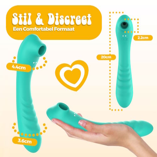 PureVibe Vibrating Air-Pulse Massager green klitoris vibrator