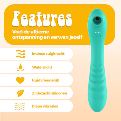 PureVibe Vibrating Air-Pulse Massager green klitoris vibrator