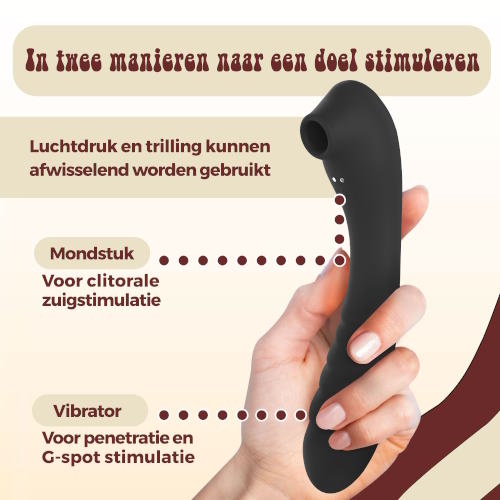 PureVibe Vibrating Air-Pulse Massager schwarz klitoris vibrator