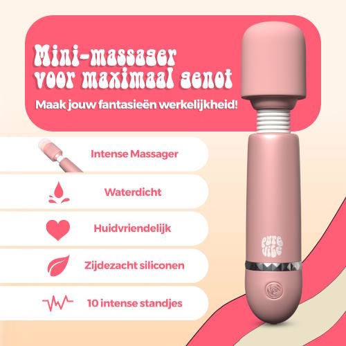 PureVibe ItsyBitsy pastellrosa stab vibrator