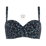 Marlies Dekkers Bademode Panthera schwarz/grün gemoldefer bikini bh