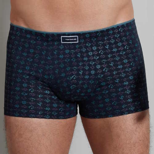Tom Tailor Monté navy-blau/print modal boxershort
