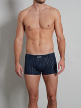 Tom Tailor Monté navy-blau/print modal boxershort